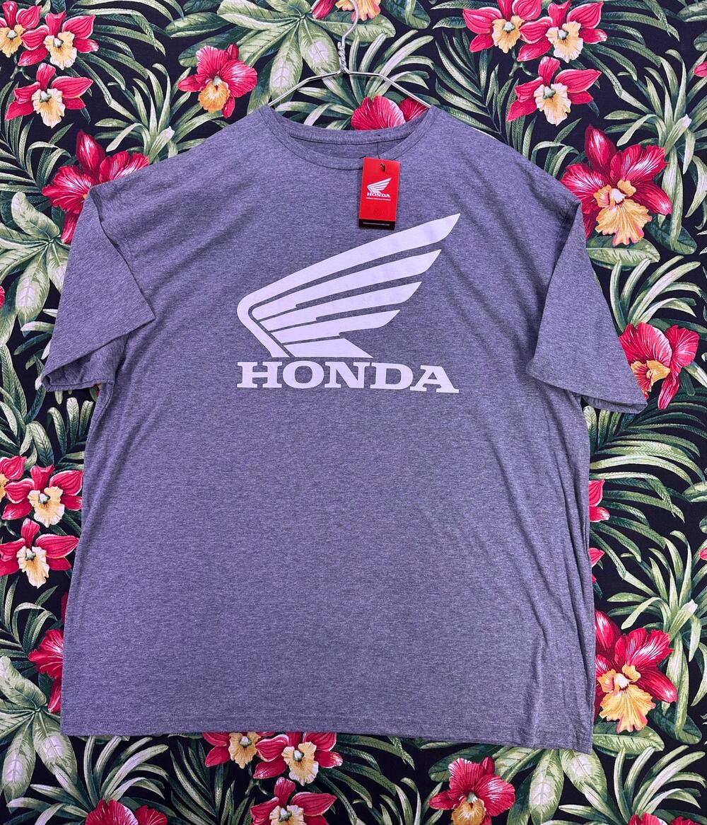 Honda Gray Tshirt  White Wing Logo Print NWT Size 3XL